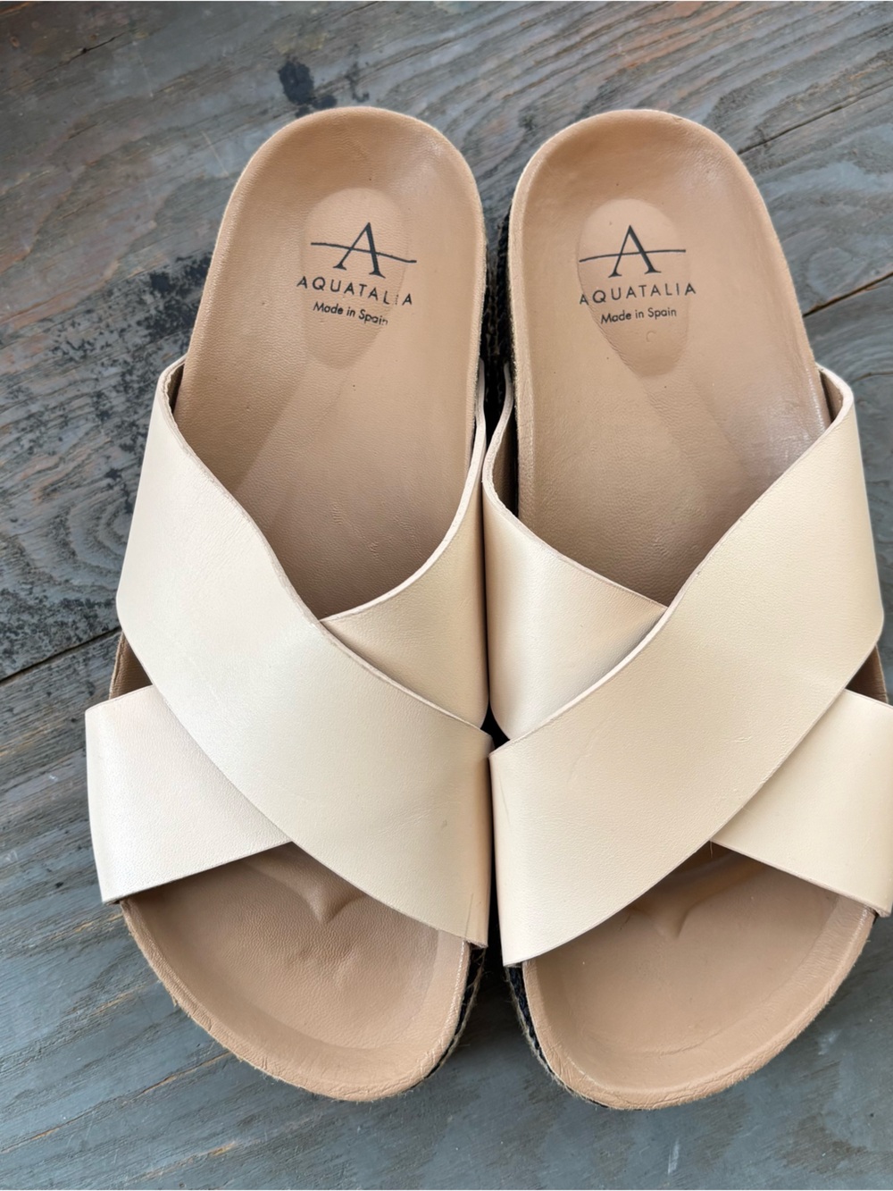 Aquatalia Ariana crossover platform sandals | size 6